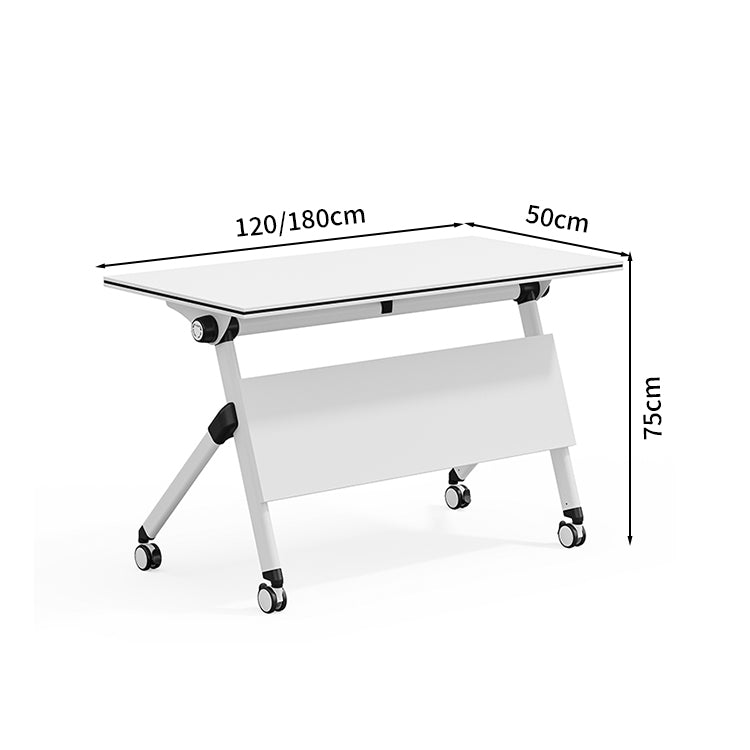 折り畳み式　省スペース　オフィス用　木製　キャスター付き　学習机　学校机　勉強机　デスク　学校　セミナー　学習塾　学習　教室　シンプル　カスタマイズ可能　XXZ-T008　tomokagu