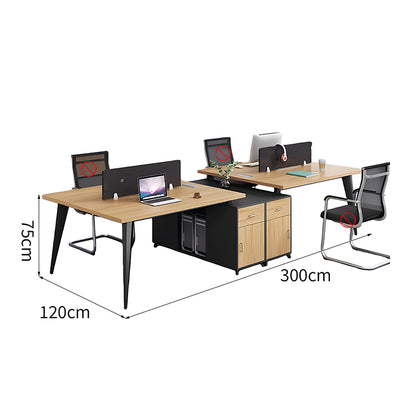 役員用デスク  オフィスデスク　仕事用　サイドキャビネット付き　片袖デスク　エコ素材　ナチュラル　カスタマイズ可能　BGZ-T177　