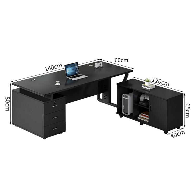 オフィスデスク　事務デスク　ワークデスク　木目調　配線穴付き　デスクワゴン　パネル付き　シンプル　カスタマイズ可能　BGZ-T176