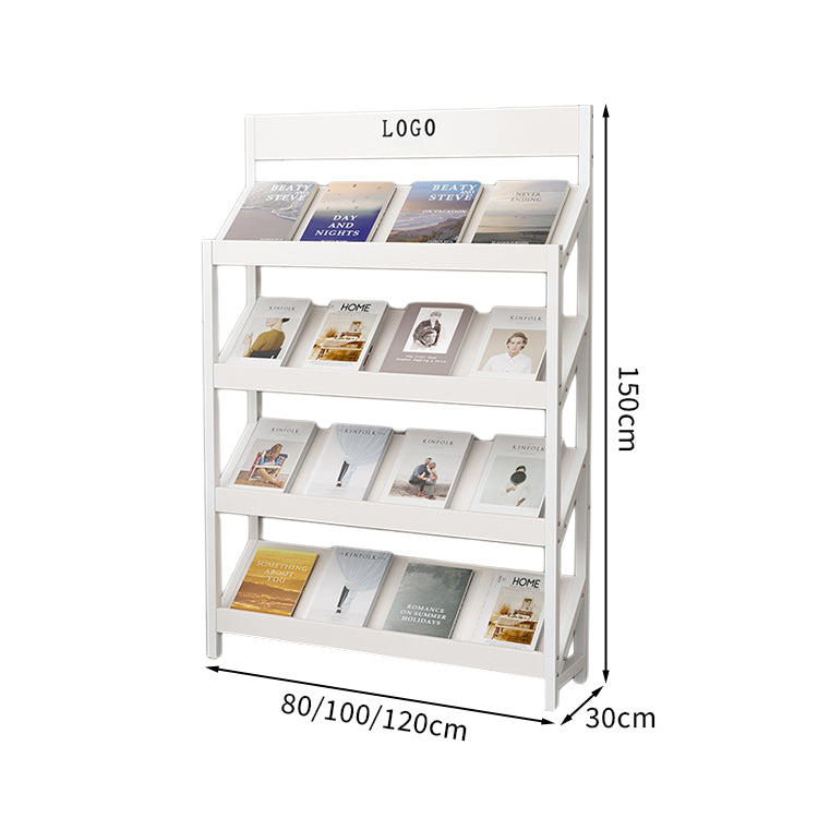 マガジンラック　パンフレットスタンド　雑誌ラック　オフィス収納　収納ラック　木目調　メラミン化粧板　スチールフレーム　アジャスター付き　カスタマイズ可能　ZZJ-T001