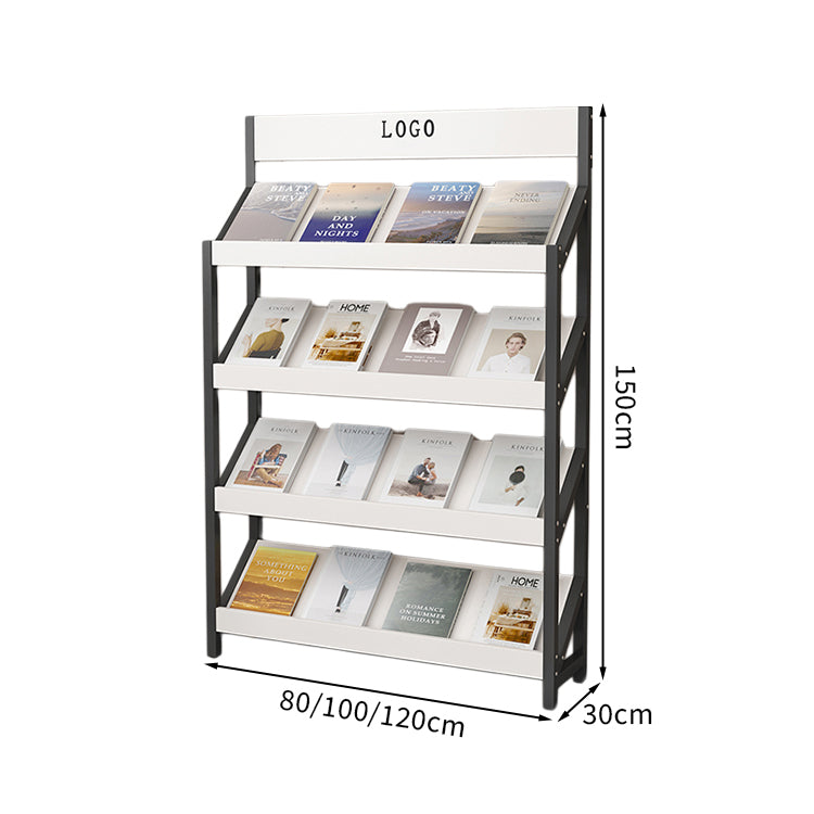 マガジンラック　パンフレットスタンド　雑誌ラック　オフィス収納　収納ラック　木目調　メラミン化粧板　スチールフレーム　アジャスター付き　カスタマイズ可能　ZZJ-T001
