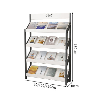 マガジンラック　パンフレットスタンド　雑誌ラック　オフィス収納　収納ラック　木目調　メラミン化粧板　スチールフレーム　アジャスター付き　カスタマイズ可能　ZZJ-T001