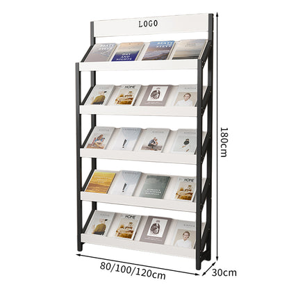 マガジンラック　パンフレットスタンド　雑誌ラック　オフィス収納　収納ラック　木目調　メラミン化粧板　スチールフレーム　アジャスター付き　カスタマイズ可能　ZZJ-T001