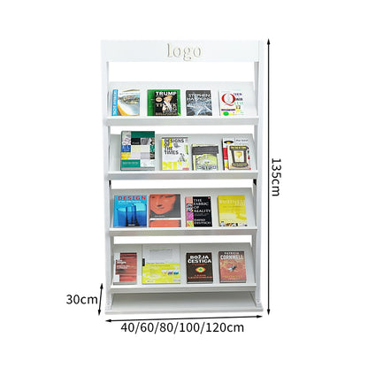 マガジンラック　パンフレットスタンド　雑誌ラック　オフィス収納　収納ラック　多段式デザイン　メラミン化粧板　スチールフレーム　カスタマイズ可能　ZZJ-T004