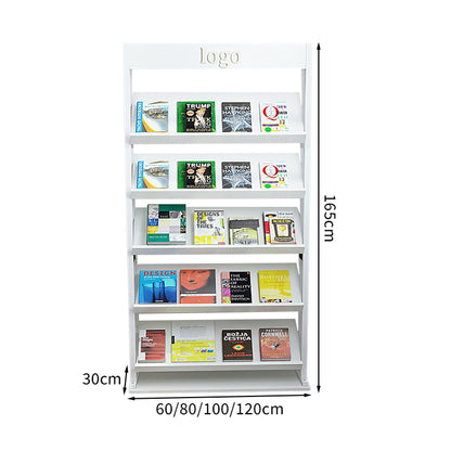 マガジンラック　パンフレットスタンド　雑誌ラック　オフィス収納　収納ラック　多段式デザイン　メラミン化粧板　スチールフレーム　カスタマイズ可能　ZZJ-T004