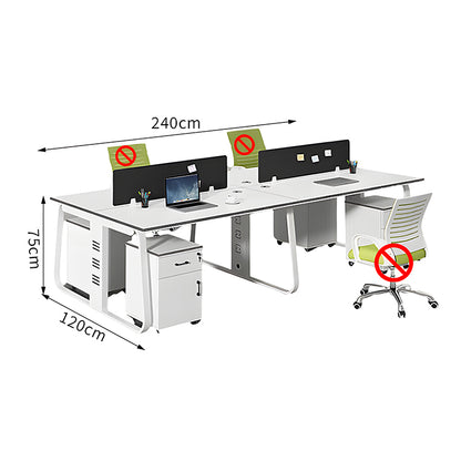 オフィスデスク　オフィス　デスク　厚天板　配線孔　トップパネル付き　シンプル　多機能　カスタマイズ可能　SL-BGZ-001