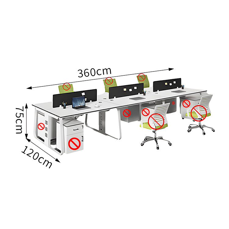 オフィスデスク　オフィス　デスク　厚天板　配線孔　トップパネル付き　シンプル　多機能　カスタマイズ可能　SL-BGZ-001