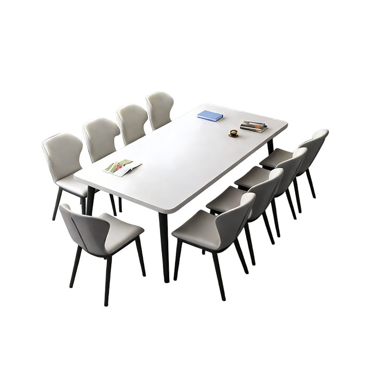会議テーブル　ミーティングテーブル　会議用テーブル　オフィステーブル　パーティクルボード　ホワイト　シンプル　カスタマイズ可能　HYZ-T124