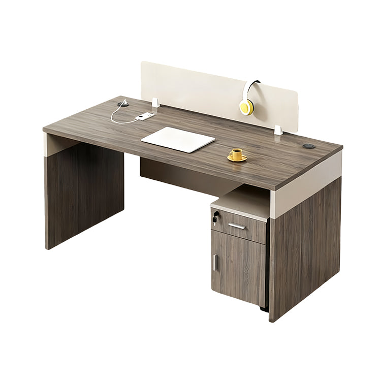オフィスデスク　デスク　オフィス　組み合わせ　配線孔　厚天板　エコ板材　モダン　シンプル　SL-BGZ-032