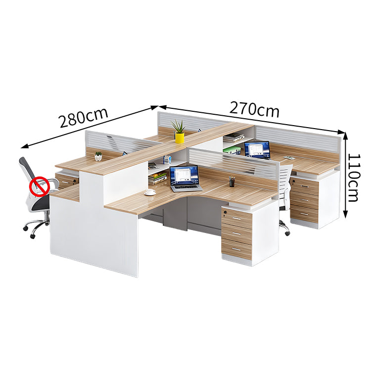 オフィスデスク　オフィス　デスク　Ｌ字型デスク　収納スペース　ロック付き　高品質　シンプル　カスタマイズ可能　SL-BGZ-022
