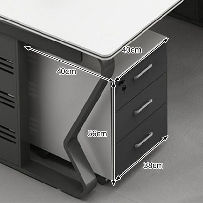 3/5/6/7/8/10人用可　複数人用オフィス　コンパクト　U字型オフィス　変形デスク　会社用　事務用　大容量　トップパネル　Ｒ仕上げ　洗練　カスタマイズ可能　BGZ-M-015