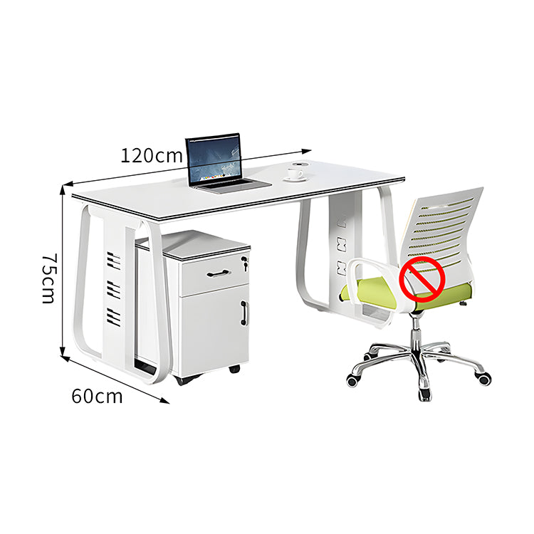 オフィスデスク　オフィス　デスク　厚天板　配線孔　トップパネル付き　シンプル　多機能　カスタマイズ可能　SL-BGZ-001