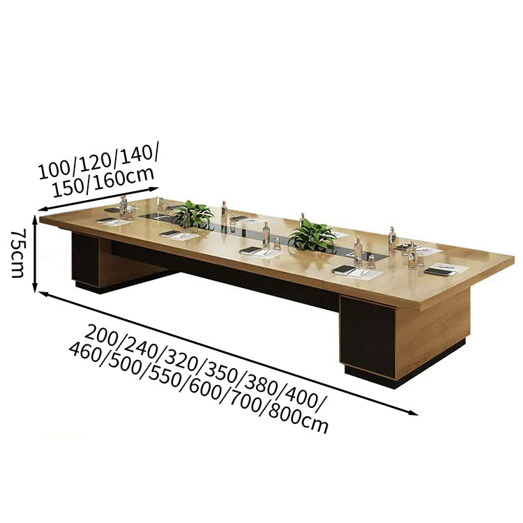 ミニマリズム　ミーティングテーブル　会議テーブル　会議用テーブル　モダン　ウォールナット　カスタマイズ可能　HYZ-T002　tomokagu