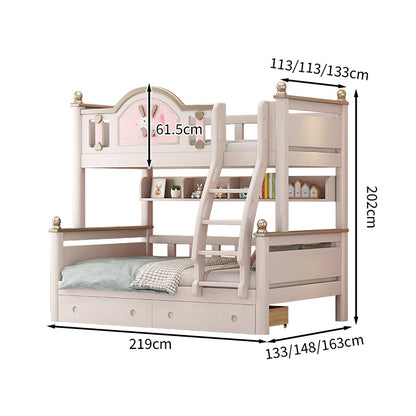 おしゃれ　モダン　かわいい　二段ベッド　引き出し　収納　大容量　チェリーウッド　エコ　天然木　水性塗料　カスタマイズ可能　SCC-T031