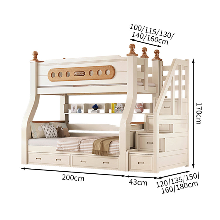 かわいい　二段ベッド　柔らかい　収納　天然木　優しい　水性塗料　無臭　エコ　安全　滑り止め付きはしご　SCC-T015