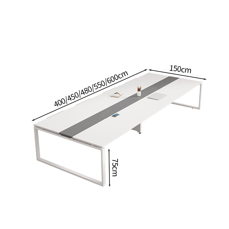 エレガント　シック　シンプル　オシャレ　洗練　会議テーブル　ミーティングテーブル　メラミン化粧板　スチール　カスタマイズ可能　HYZ-T011