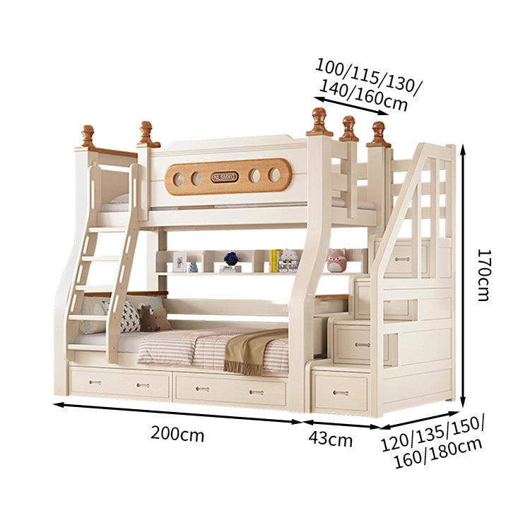 かわいい　二段ベッド　柔らかい　収納　天然木　優しい　水性塗料　無臭　エコ　安全　滑り止め付きはしご　SCC-T015