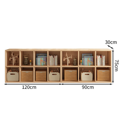 天然木　耐久性抜群　縦置き可能　キャビネット　本棚　収納ラック　壁収納　収納棚　リビングボード　おもちゃ　子供　書斎　読み物　脚なし　シンプル　ナチュラル　SNG-T023　tomokagu