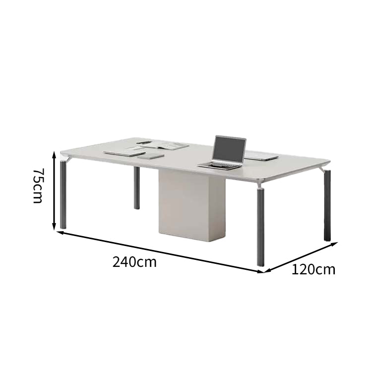 高耐荷重　コンパクト　会議テーブル　ミーティングテーブル　商談テーブル　長方形テーブル　ミニマリズム　シンプル　ホワイト　カスタマイズ可能　HYZ-T016