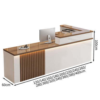 モダン　シンプル　シック　受付カウンター　レジカウンター　フロント　メラミン化粧板　ビジネス　カスタマイズ可能　JDT-T086