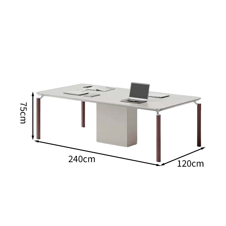 高耐荷重　コンパクト　会議テーブル　ミーティングテーブル　商談テーブル　長方形テーブル　ミニマリズム　シンプル　ホワイト　カスタマイズ可能　HYZ-T016