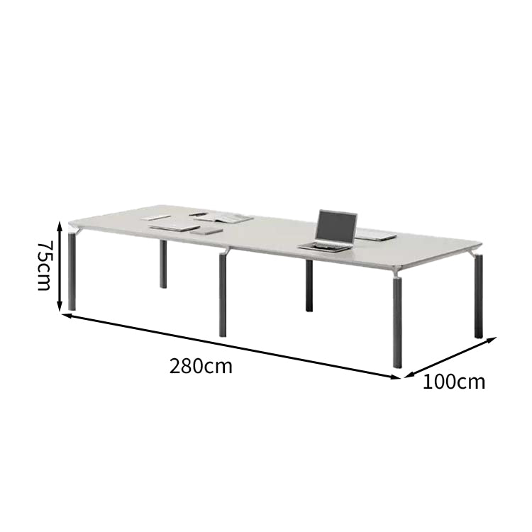 高耐荷重　コンパクト　会議テーブル　ミーティングテーブル　商談テーブル　長方形テーブル　ミニマリズム　シンプル　ホワイト　カスタマイズ可能　HYZ-T016