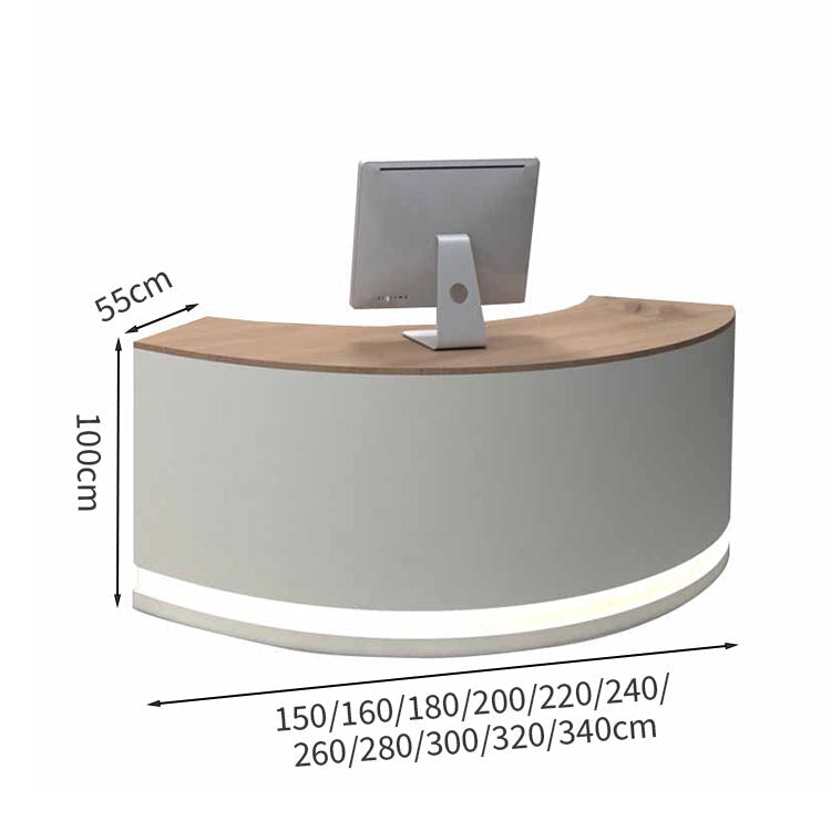 会社用　収納機能　高級感　アーチデザ　木製受付カウンター　レセプションデスク　レジカウンター　受付カウンター　業務用　シンプル　木目調　カスタマイズ可能　JDT-T108　tomokagu